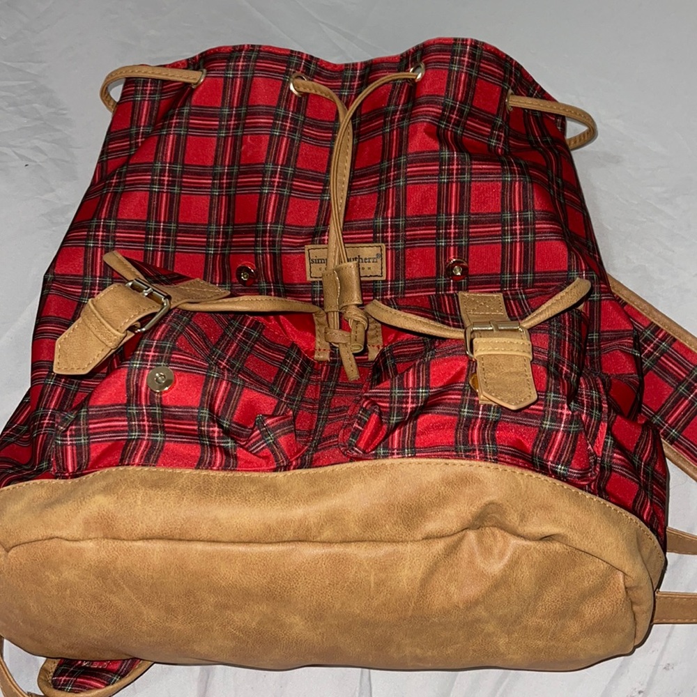 Simply southern plaid book bag